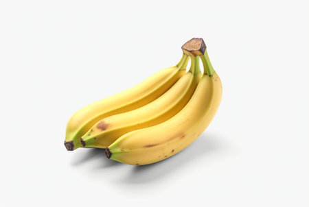 banana isolated on white background. generatif aiの素材