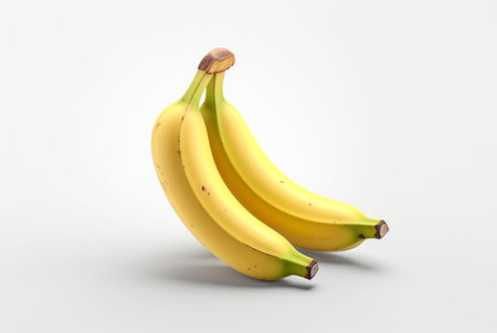 banana isolated on white background. generatif aiの素材
