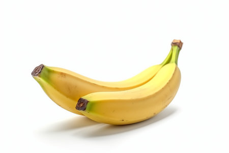 banana isolated on white background. generatif aiの素材