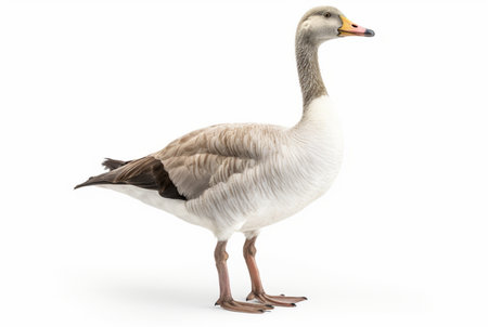 swan isolated on white background. generative aiの素材