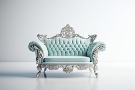 luxury sofa isolated on white background. generative aiの素材