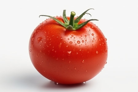 fresh tomato isolated on white background. generative aiの素材