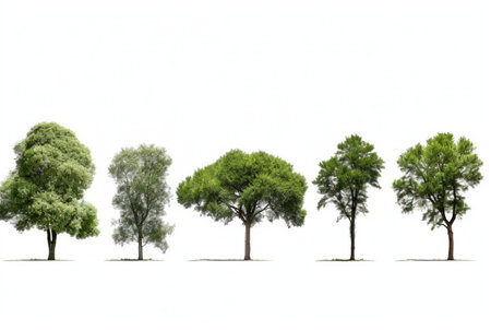 big tree isolated on white background. generative aiの素材