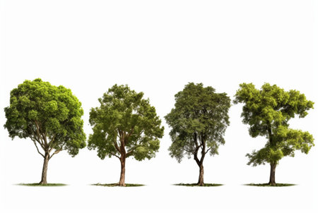 big tree isolated on white background. generative aiの素材