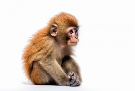 monkey isolated on white background. generative aiの素材