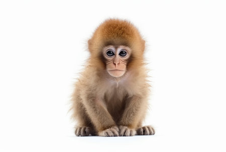 monkey isolated on white background. generative aiの素材