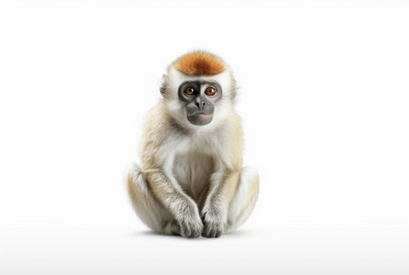 monkey isolated on white background. generative aiの素材