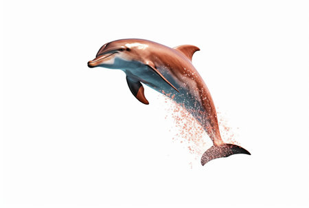 dolphin fish isolated on white background. generative aiの素材