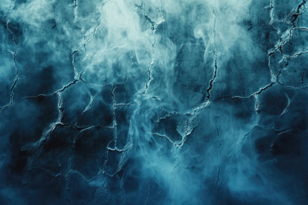 cracked blue cement texture with white smoke. horror backgroundの素材