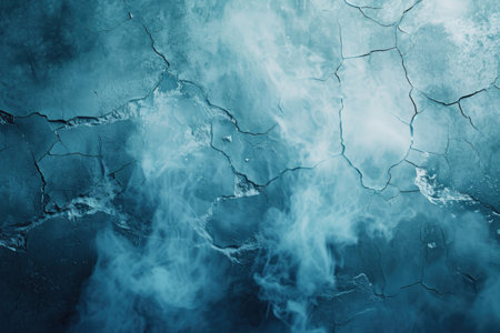 cracked blue cement texture with white smoke. horror backgroundの素材