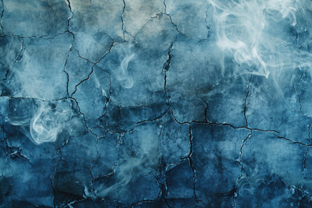 cracked blue cement texture with white smoke. horror backgroundの素材