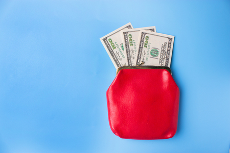 money fly in the wallet. income conceptの写真素材