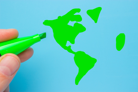 green earth planet. eco life concept. environmental concept