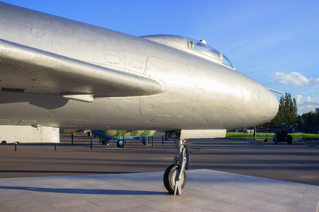 army plane on the ground. military aviation