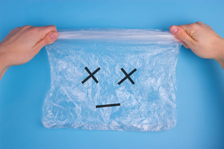 Pollution problem concept, say no to plastic bags