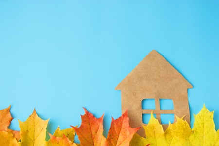 cozy and warm home in autumn conceptの写真素材