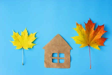 cozy and warm home in autumn conceptの写真素材