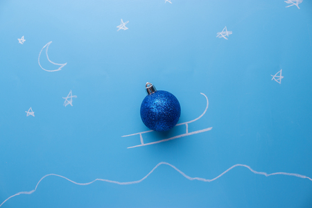 santa sleigh with giftsの写真素材