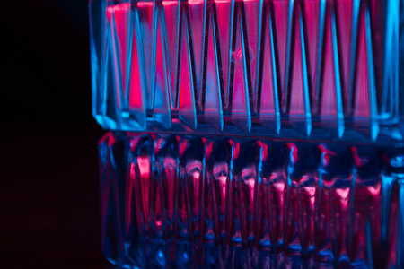 abstract background in neon light. blue and red