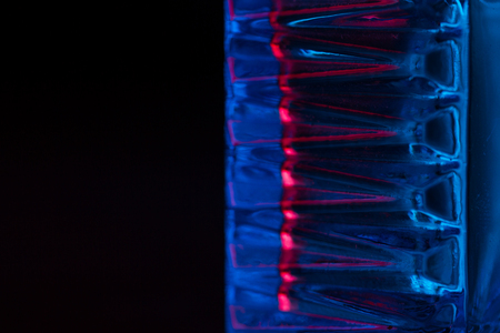 abstract background in neon light. blue and redの写真素材