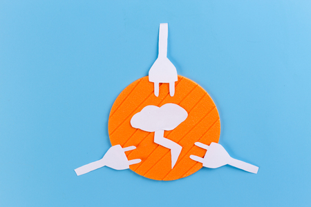 plug and electric socket. energy conceptの写真素材