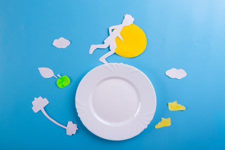 run in the morning concept. runner and clockの写真素材