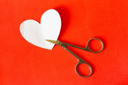 Broken heart image. Broke up or divoece conceptの写真素材