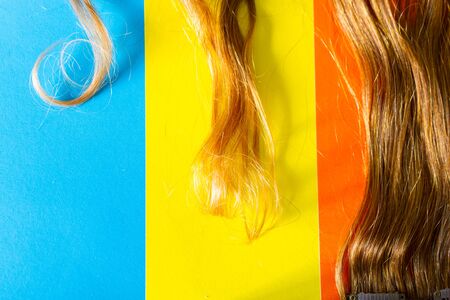 Different lenght hairs. Different hairstyles concept imageの写真素材