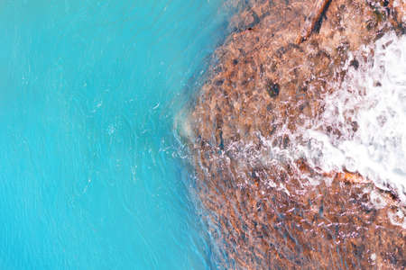 View on a waterfall from above