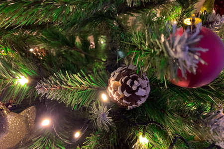 Christmas tree decoration. Close up