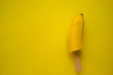 Ice cream with bananas conceptの写真素材