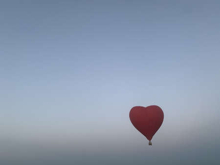 Beautiful airballoon in the skyの写真素材