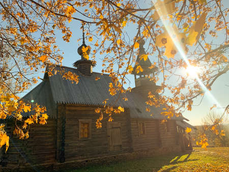 Old wooden church. Russian churchの写真素材