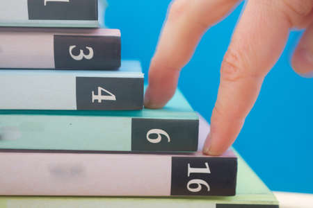 Education or study concept. Books as stepsの写真素材