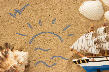 Relax on the beach conceptの写真素材