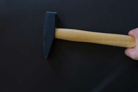 Close up of hammer with copy space