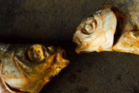 sunfish dried. black background