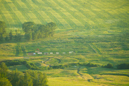 View from above over the meadows