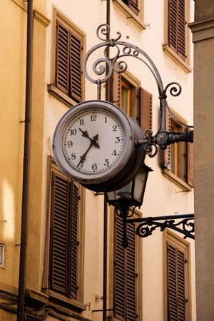 Clock on a buildingの写真素材