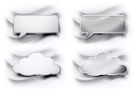speech bubbles cloudの写真素材