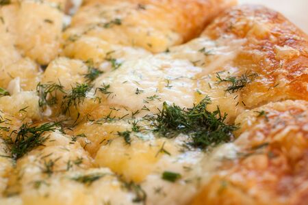 Khachapuri with cheese. Cheese pies. Delicious pastriesの写真素材