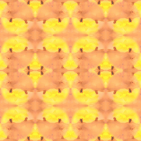 Seamless watercolor abstract ethnic ornamental tribal pattern. Kaleidoscopic background. Grunge ink texture. Detailed mosaic design with mixed elements. Hippie boho style. Fabric, scrapbook, wrapping.の写真素材