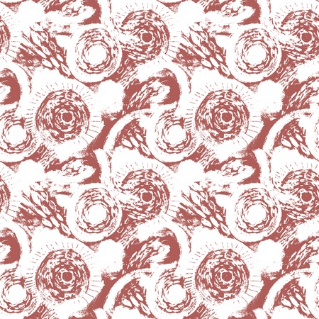 Abstract seamless acrylic ornamental pattern. Seamless texture in impressionism style for web, print, wraps, fabric, textile, website, invitation card background, summer fall fashion or your design.の写真素材