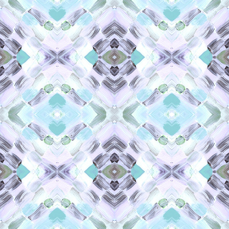 Kaleidoscopic abstract tribal seamless pattern. Modern stylish texture. Repeating geometric tiles. Textile fabric print. Wrapping paper. Abstract continuous ornament for design and fashion.の写真素材