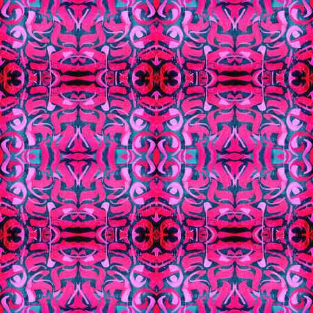 Kaleidoscopic abstract tribal seamless pattern. Modern stylish texture. Repeating geometric tiles....