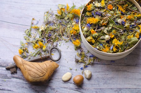 Herbal tea with ivan-tea, cornflower, calendula, heather and thyme. The key to health and longevity....