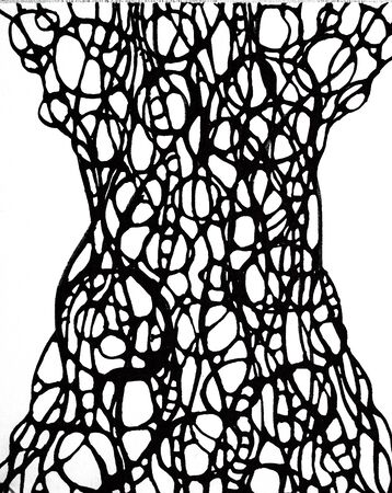 Neurographic drawing technique. Creating new neural connections through drawing.の写真素材