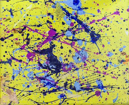 Hand drawn acrylic painting. Abstract art background. Acrylic painting on canvas. Color texture. Fragment of artwork. Brushstrokes of paint. Modern art. Contemporary art. Colorful canvas. Close up.の写真素材