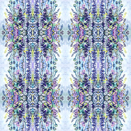 Abstract foliage seamless kaleidoscopic pattern background for your design wallpapers, pattern fills, web page backgrounds, surface textures.の写真素材