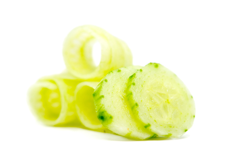 Cucumber isolated on white backgroundの写真素材